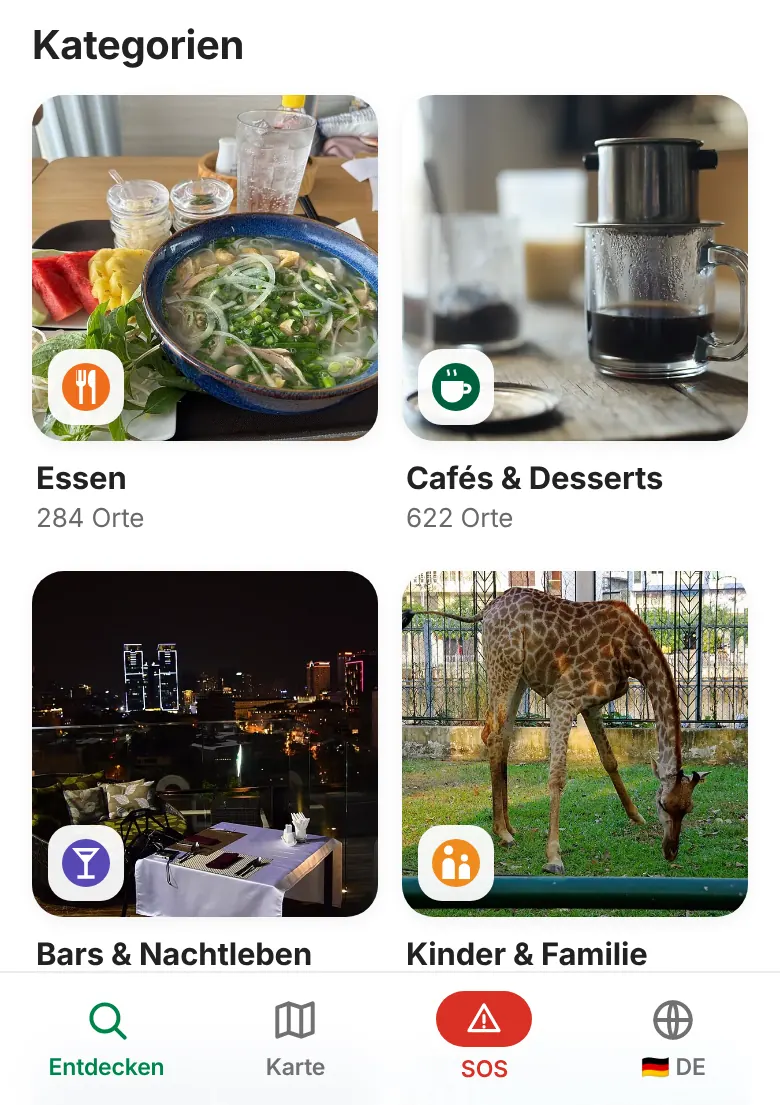 Kategorien: Essen, Cafés, Bars, Ausflüge mit Kindern und mehr