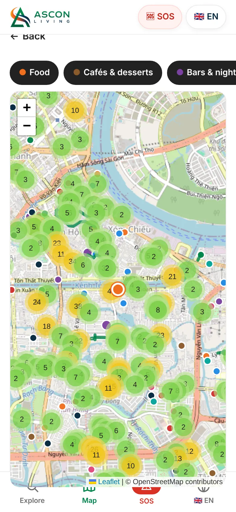 แผนที่สถานที่รอบบ้าน
